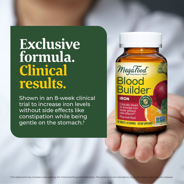 Megafood Blood Builder 60 Tabs Increases Iron Level *