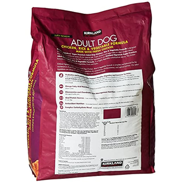 Kirkland Signature Super Premium Chicken, Rice & Vegetable Formula Adult Dog Food, 40 Lb