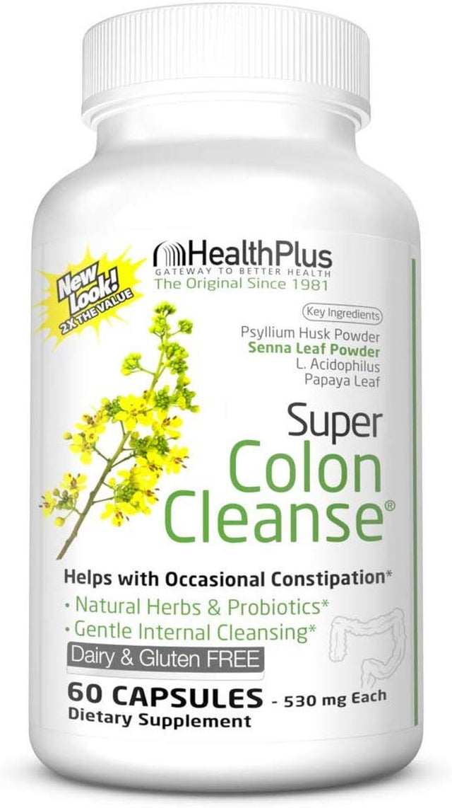 Health plus Super Colon Cleanse Capsules 60 Ea