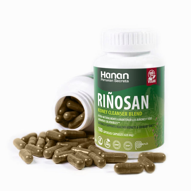 Hanan Rinosan Kidney Cleanser Blend | 100 Capsules | Naturally Aids in Supporting Healthy Kidney and Urinary Tract Function