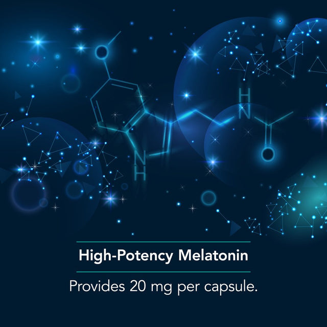 Nutricology Melatonin 20 Mg - High Potency Sleep and Immune Support - 60 Vegetarian Capsules