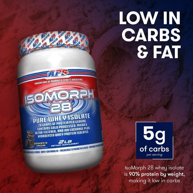 28 by APS Nutrition, Pure Whey Isolate Protein Powder Supplement, Cookies & Cream, 2 Lb