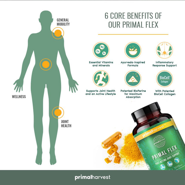 Joint Supplements by Primal Harvest, Primal Flex Joint Support 60 Pills
