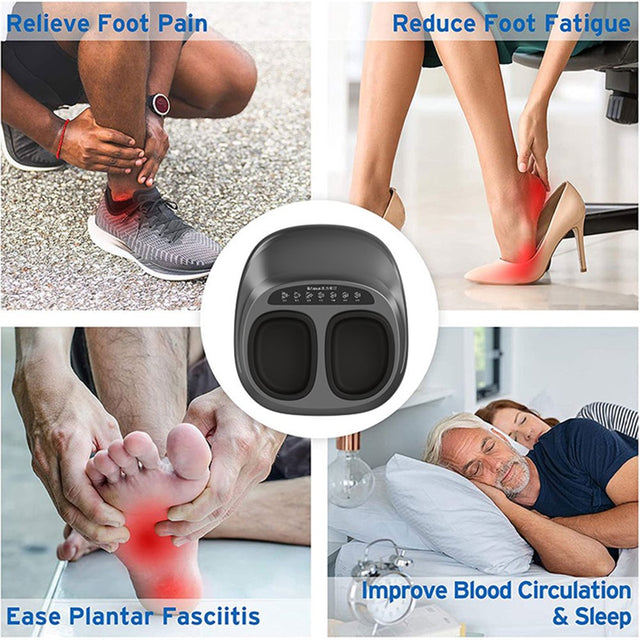 Ikristin Foot Massager Machine with Heat and Remote, Shiatsu Deep Kneading, Compression, Multi-Massage Modes, Auto-Off Timers, for Plantar Fasciitis, Neuropathy Pain, Relax for Home or Office