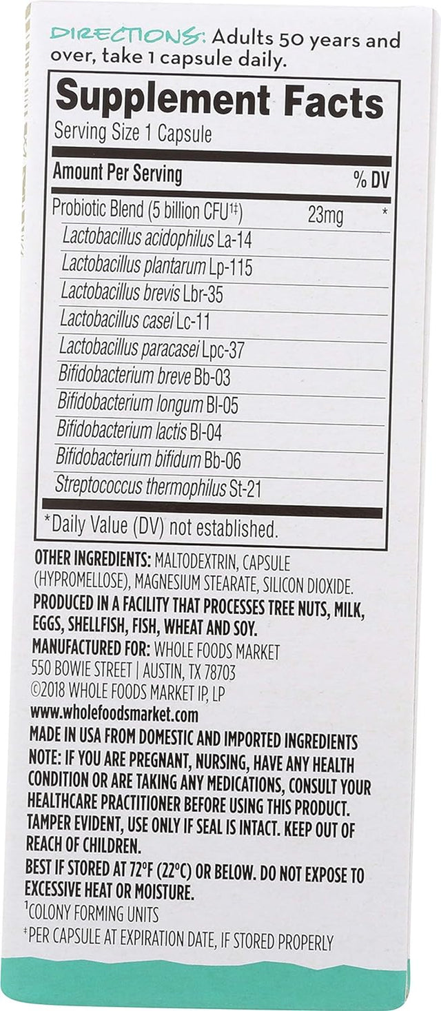 365 by Whole Foods Market, Probiotic Adult 5 Billion CFU, 30 Count