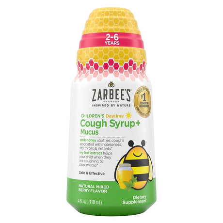 ZarbeeāS Kids Cough + Mucus Daytime for Children 2-6 (Pack of 4)