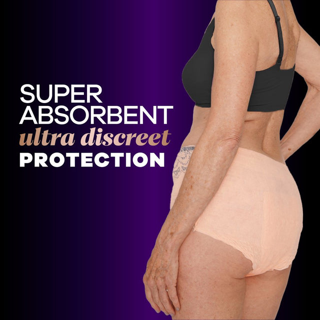 Always Discreet Boutique Incontinence Underwear, Maximum Protection, S/M, Rosy, 20 Ct