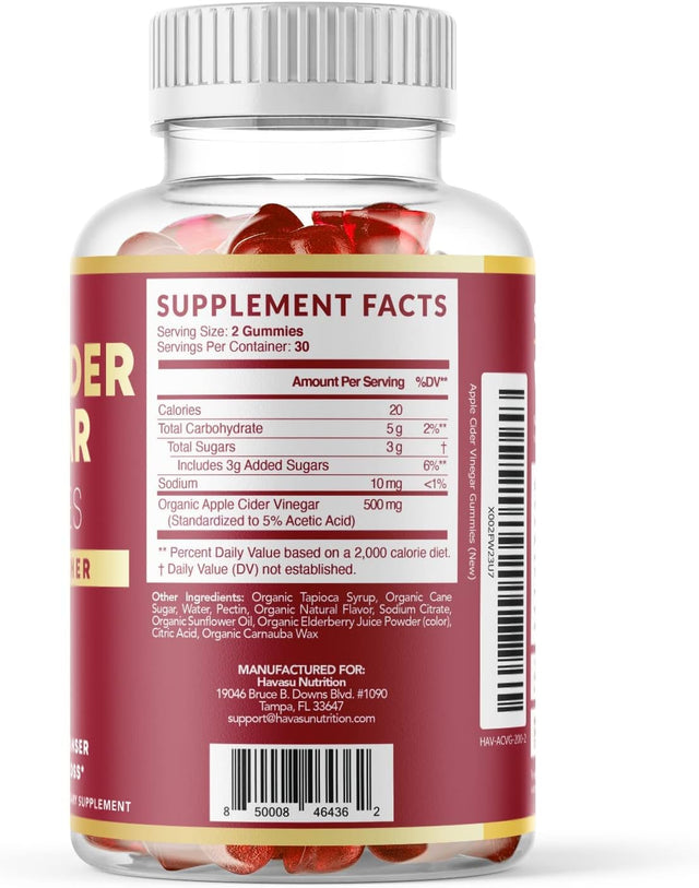 HAVASU NUTRITION Apple Cider Vinegar Gummies and Apple Cider Vinegar