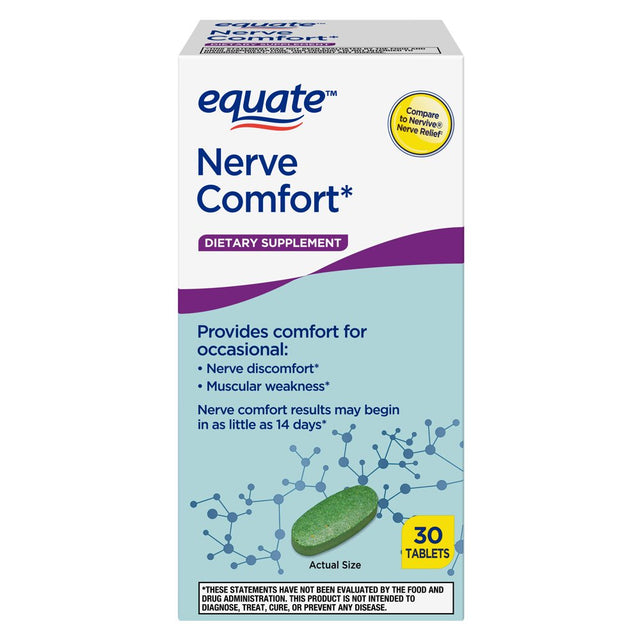 Equate Nerve Comfort Tablets Dietary Supplement, 30 Count