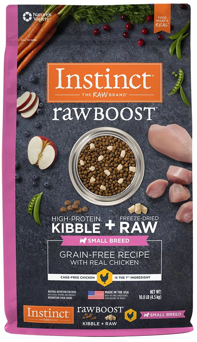 Instinct Raw Boost Small Breed Grain-Free Recipe with Real Chicken Natural Dry Dog Food by Nature'S Variety, 10 Lb. Bag