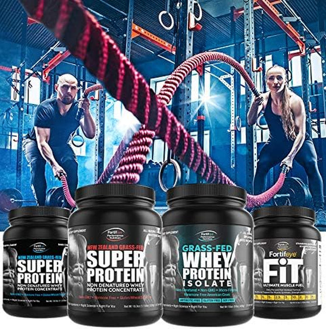 Fortifeye Super Protein New Zealand Grass Fed Whey Protein, Non Denatured, Vanilla, 1 Pack