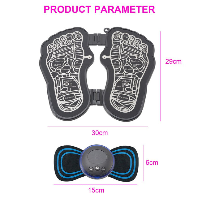 Foot Acupoint Massage Pad, EMS Stimulation Foot Stimulator Massager Mat Electric Feet Acupressure Massager Legs Circulation Machine anti Fatigue Sore Feet Relief Device Relaxation Gifts