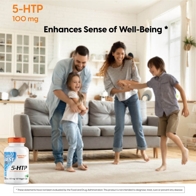 Doctor'S Best 5-HTP, Non-Gmo, Vegan, Gluten Free, Soy Free, 100 Mg, 60 Veggie Caps