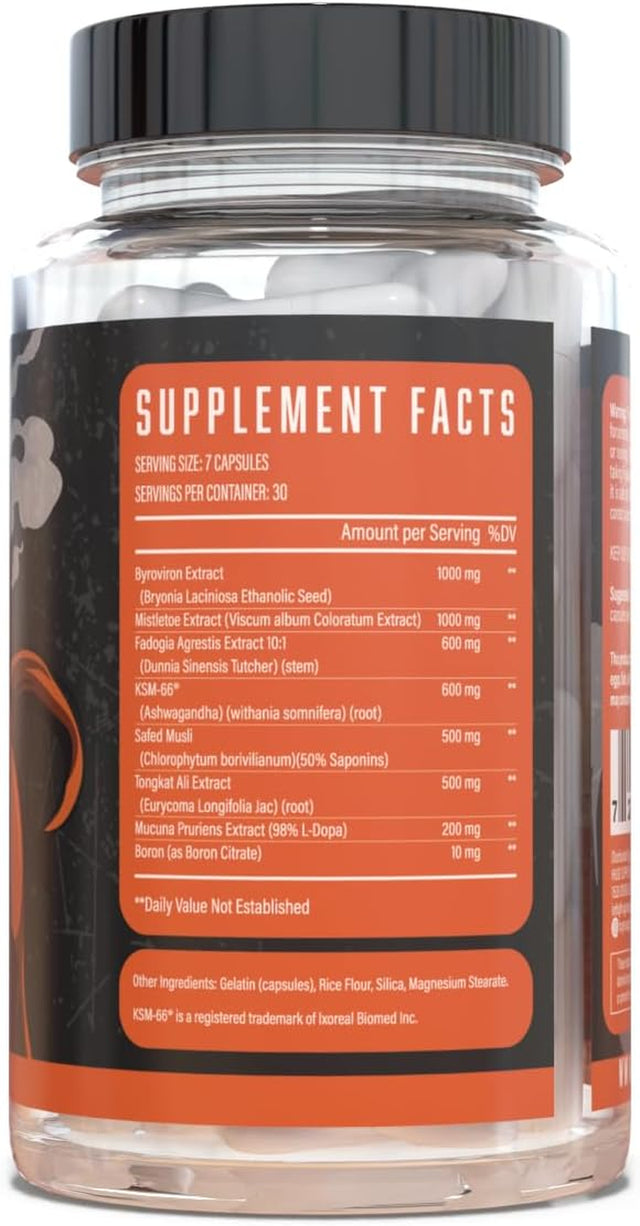 Huge Supplements Enhance - Natural Testosterone Booster for Men - Increase Strength, Size & Stamina - 240 Capsules