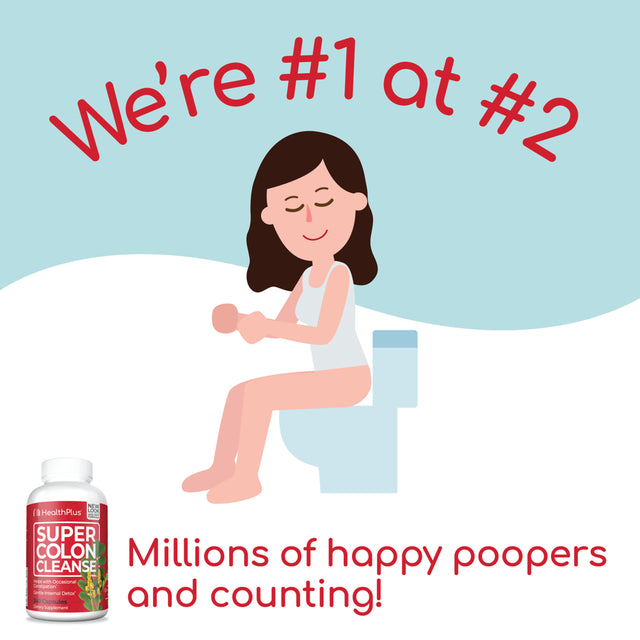 Health plus Super Colon Cleanse Digestive Support, 60 Capsules, 30 Servings