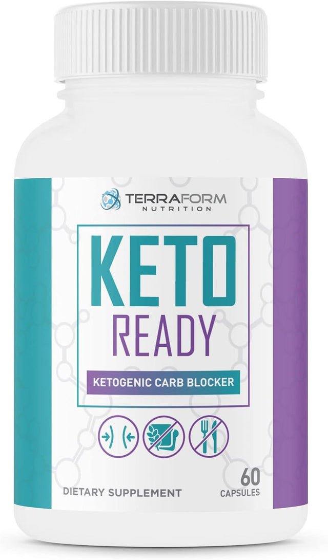 Keto Ready - Max Strength Keto Carb Blocker 1200Mg – Burn Fat & Block Carb Absorption – Minimize Cheat Meals & Maintain Ketosis – White Kidney Bean Extract - for Men & Women - Made in USA - 60 Capsule