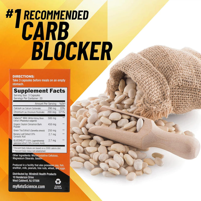 Keto Science Keto Carb Cheater, Supports Carb Reduction, Helps Manage Carbs, Supports Keto Diet, Keto Cheat Meal, Eat Carbs While on Keto, with White Kidney Bean Extract, 20 Servings, Orange