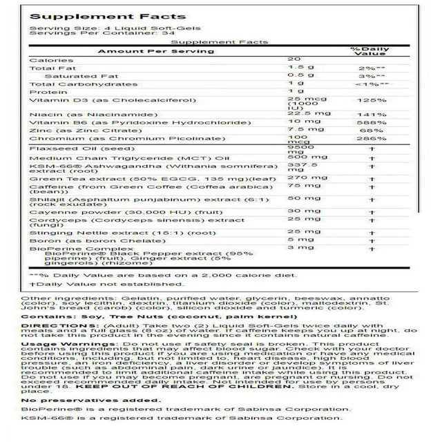 Irwin Naturals - Testosterone-Extra Fat Burner Dual-Action - 68 Liquid Softgels