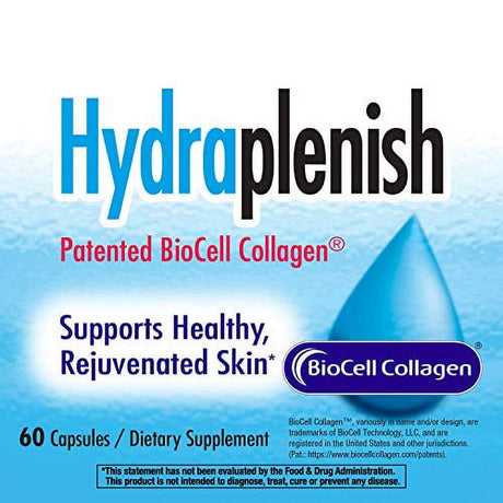 Nature’S Way Hydraplenish, with Patented Biocell Collagen, Supports Healthy Skin, Promotes Skin Collagen, Promotes Skin Elasticity, 60 Capsules