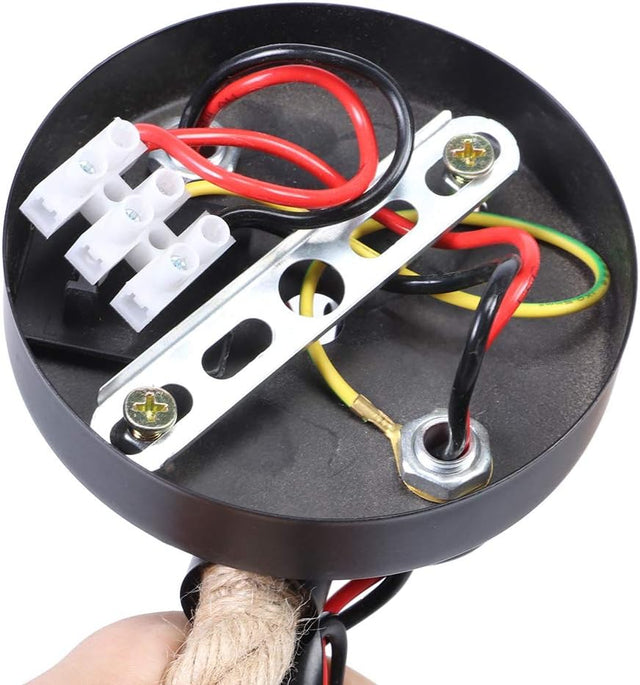 Hemp Rope Lamp, 85V-265V Pendant Lamp for Home Decoration, DIY Accessories, Industrial Opportunity for Homes