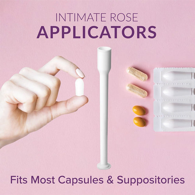Intimate Rose Vaginal Suppository Applicator Disposable Vaginal Applicators, Pack of 15
