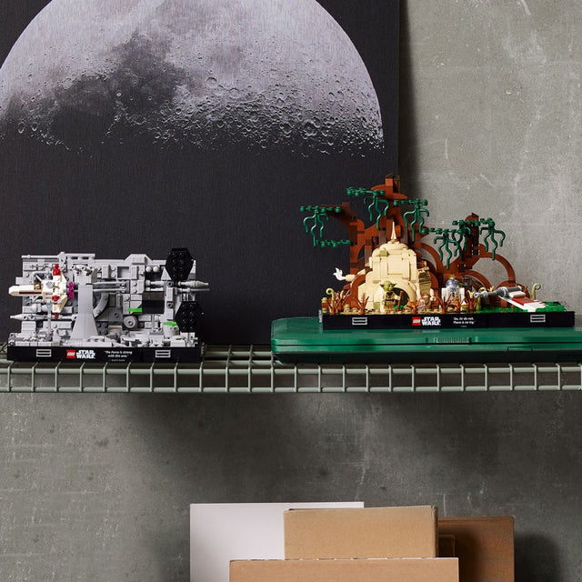 LEGO Star Wars Death Star Trench Run Diorama 75329 Set for Adults, Room Décor Memorabilia Gift with Darth Vader’S TIE Advanced Fighter