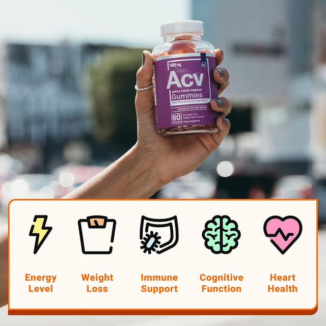 Essential Elements Apple Cider Vinegar Gummies Dietary Supplement, 60 Count