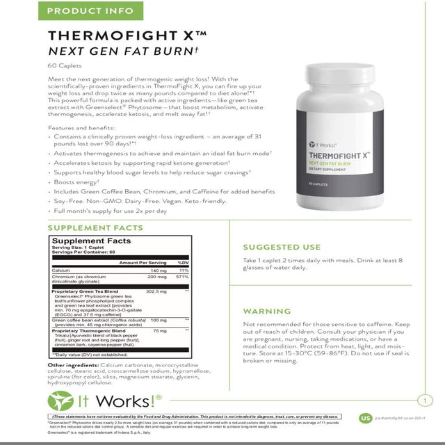 It Works! Thermofight X Next Gen Fat Burner - 60 Caplets