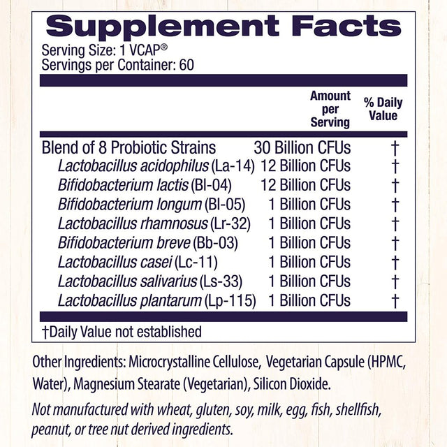 Healthy Origins Probiotic 30 Billion Cfu'S (60 Veggie Capsules)