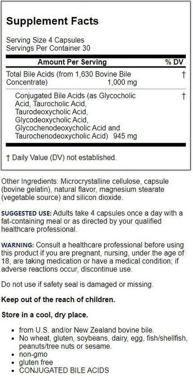 Jarrow Formulas Bile Acid Factors, Supports Absorption of Fats, 90 Caps