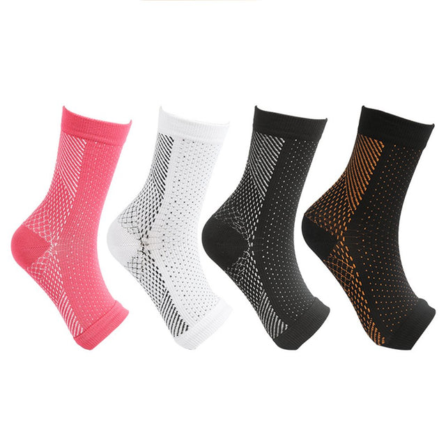 4Pairs Soothe Socks for Neuropathy Pain,Ankle Brace Compression Support,Soothesocks for Neuropathy Women & Men-4Colors L/XL