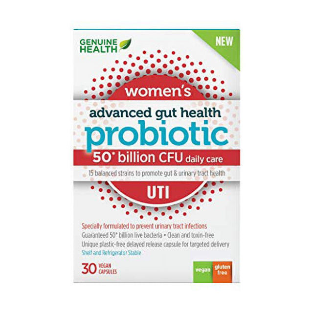 GENUINE HEALTH UTI Women'S Advanced Gut Health Probiotic, 30 CT
