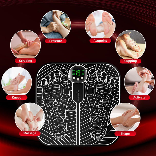 Dknyangive EMS Foot Massager with Remote Control, Feet-Massager-For-Plantar-Fasciitis, Neuropathy-Pain-Relief for Feet and Improved Circulation or Muscle Relaxation