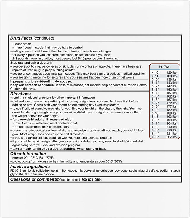 Alli Diet Weight Loss Supplement Pills, Orlistat 60Mg Capsules Starter Pack, Non Prescription Weight Loss Aid, 60 Count(Pack of 1)