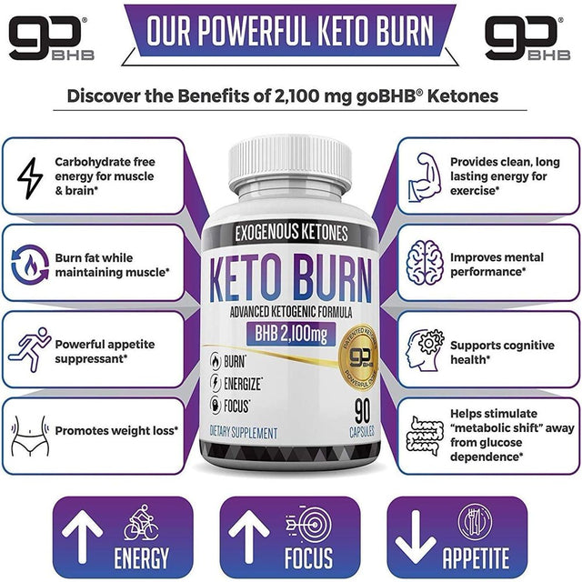 Keto Pills - 3X Dose (2100Mg | 90 Capsules) Advanced Keto Burn Diet Pills - Best Exogenous Ketones BHB Supplement - Max Strength Formula