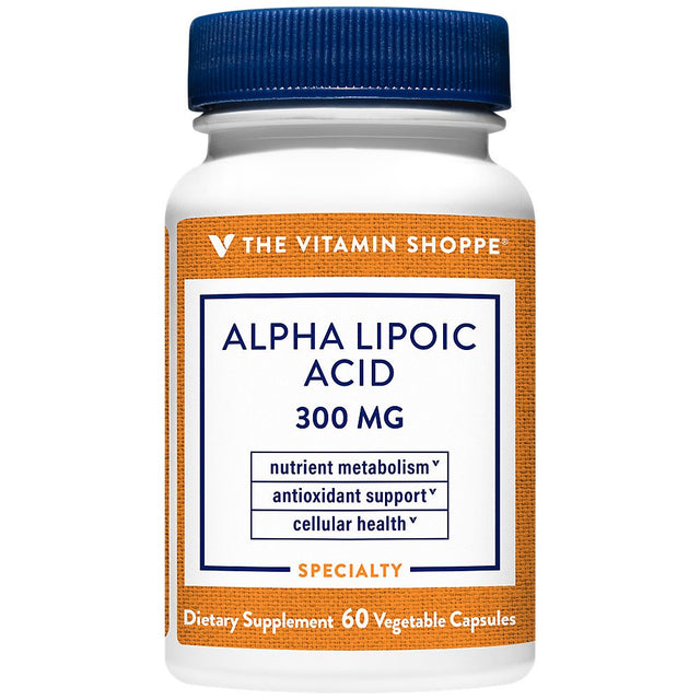 Alpha Lipoic Acid 300Mg, Natural Antioxidant Formula to Support Glucose Metabolism & Promotes Healthy Blood Sugar (60 Capsules) by the Vitamin Shoppe