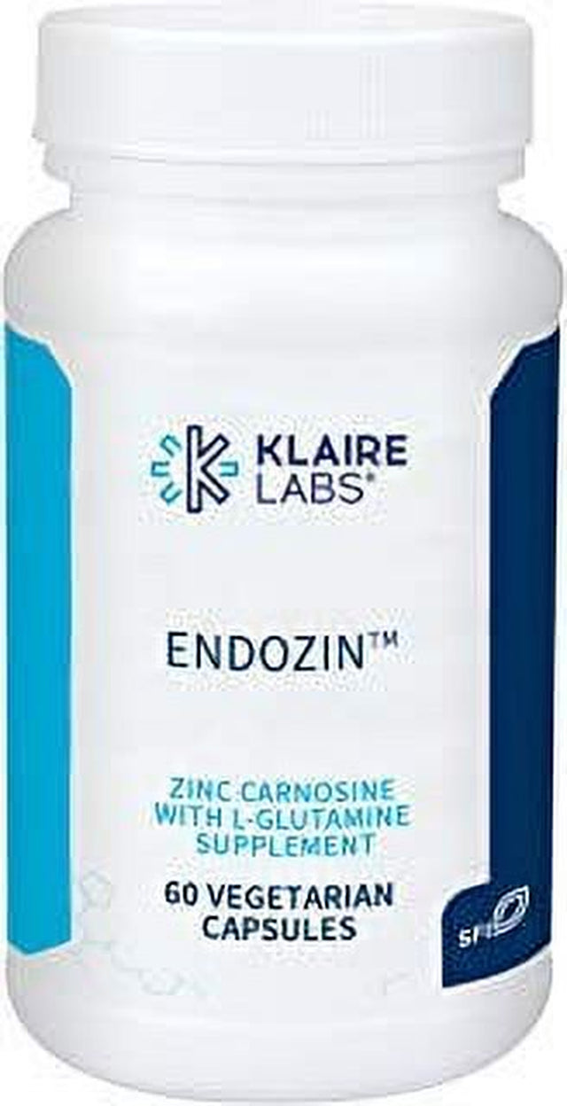 Klaire Labs Endozin - Zinc Carnosine Complex with L-Glutamine to Support Intestinal Barrier Function (60 Capsules)