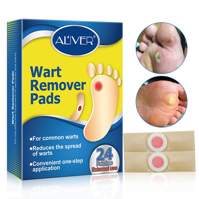 Aliver Wart Remover Strips for Foot Care Cleaning anti Pruritus and Antibacterial 24 Pcs