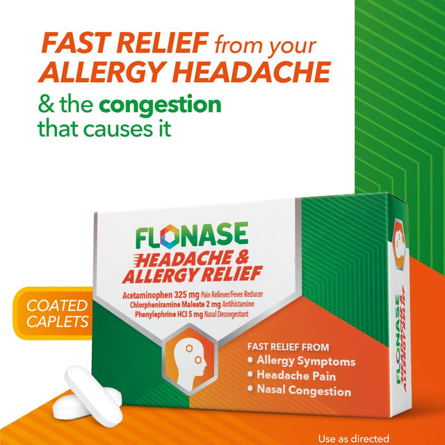 Flonase Headache and Allergy Relief Pills, 48 Caplets
