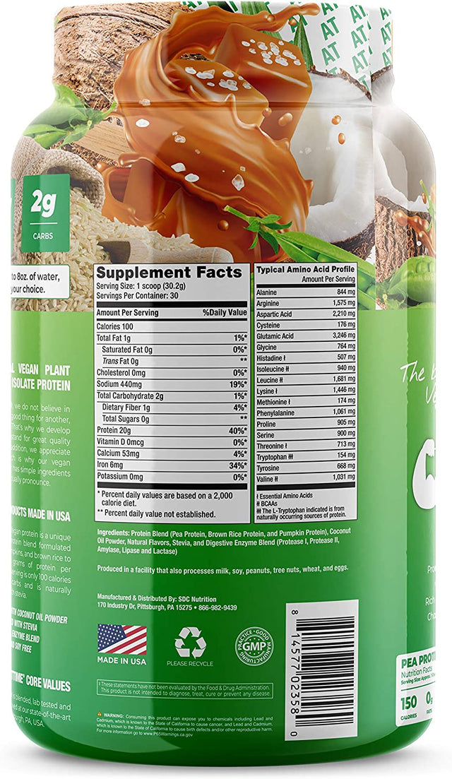 About Time Vegan Protein Supplement, Salted Caramel, 2 Pound