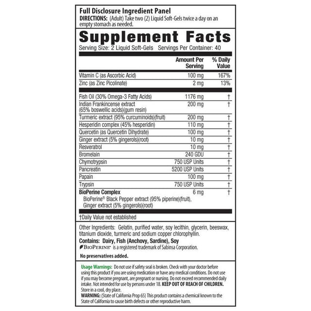 Irwin Naturals Inflammatory Response Inflamma-Less - 80 Ct (2 Pack) + Pill Case