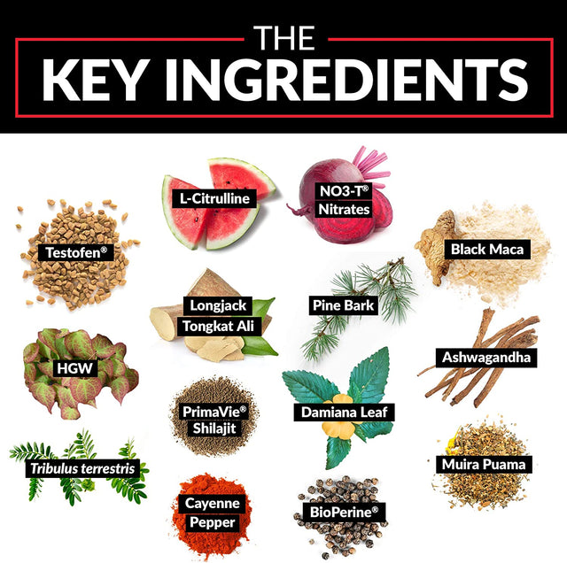 Force Factor Test X180 Alpha V2 Testosterone Booster for Men, Supplement with Testofen and Nitrates to Build Muscle and Strength, Boost Nitric Oxide, and Enhance Performance, 120 Tablets