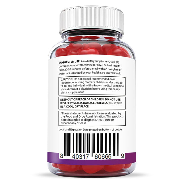 Justified Laboratories Ketofitastic Keto Gummies 1000MG ACV with Pomegranate Juice Beet Root B12 60 Gummys