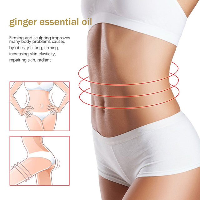 Ginger Essential Oil for Swelling and Pain Relief, Belly off Massage Oil, Ginger Oil Massage Liquid