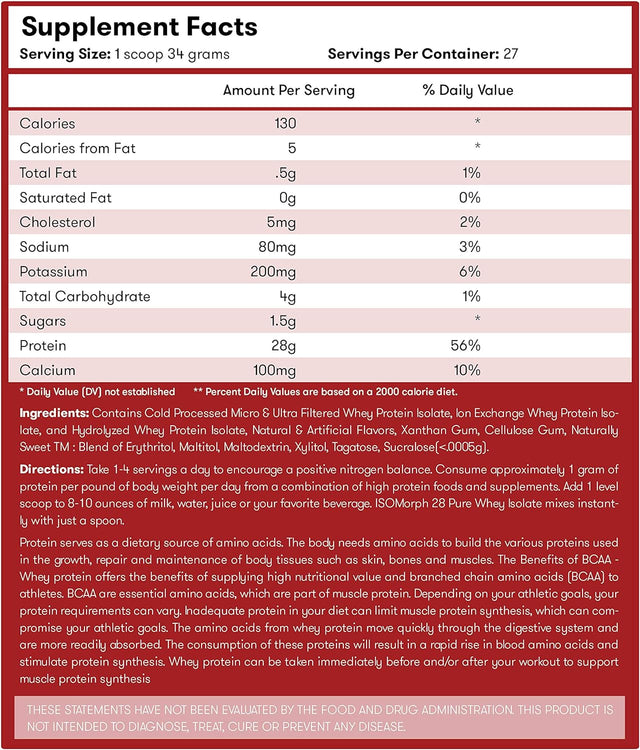 28 by APS Nutrition, Pure Whey Isolate Protein Powder Supplement, Cookies & Cream, 2 Lb
