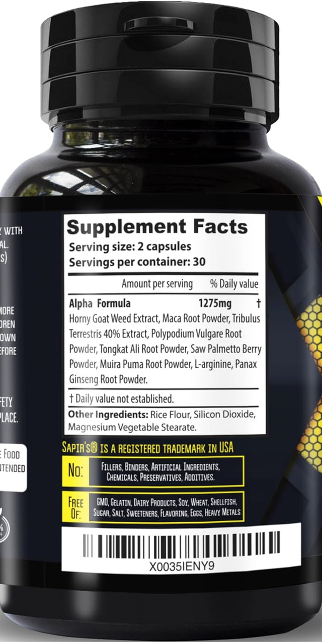 Alpha Enlargement Pills for Men - Increase 2 in 60 Days Muscle Builder for Men - Testosterone Booster for Men - Male Enhancing Supplement - Test Booster, Energy, Strength, Stamina, Endurance