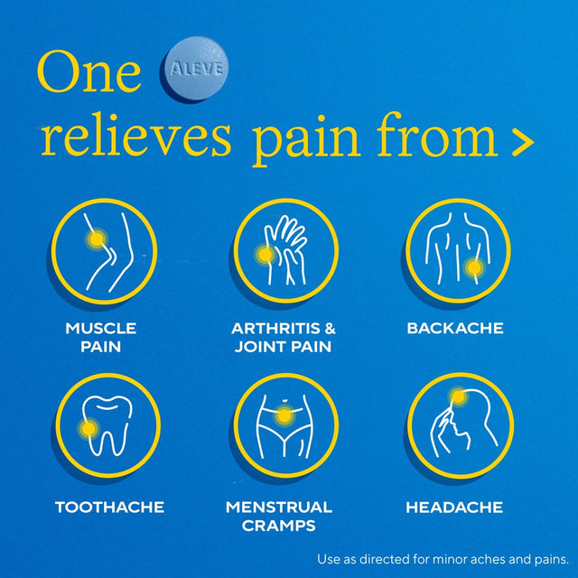 Aleve Back & Muscle Pain Reliever Naproxen Sodium Tablets, 90 Count