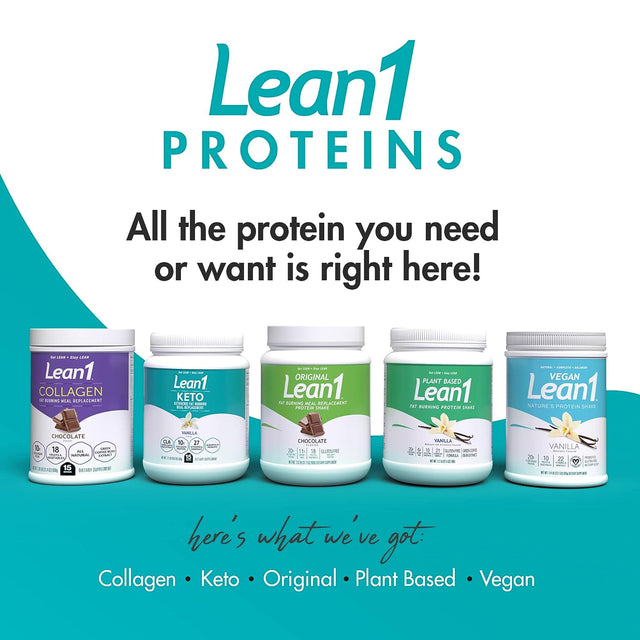 Lean1 KETO, Vanilla Flavor, 15 Serving Tub, Ketogenic Fat Burning Meal Replacement by Nutrition 53
