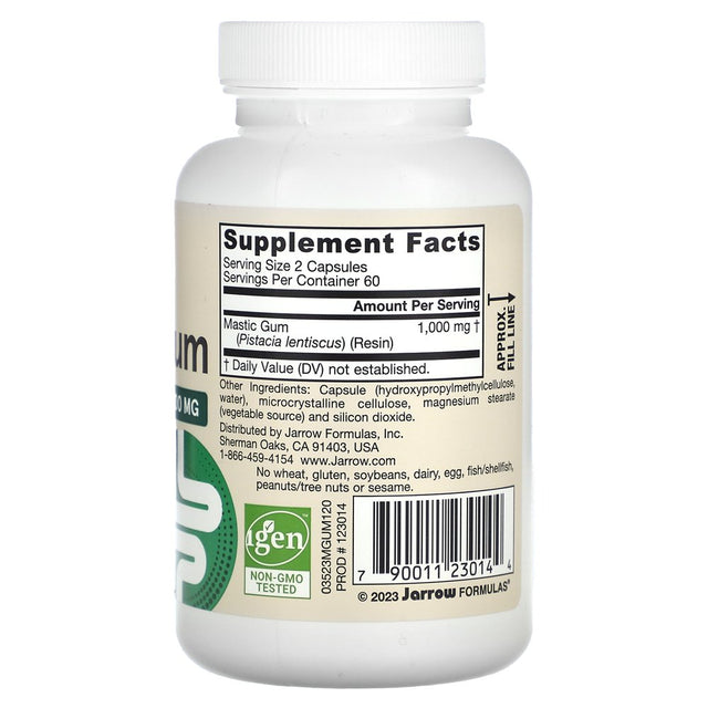 Jarrow Formulas, Inc. Vegan Mastic Gum 1,000 Mg 120 Veg Caps