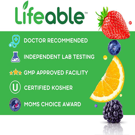 Lifeable Magnesium Citrate for Kids β 900 Mg - 90 Gummies